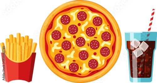 illustration of pizza menu eps3