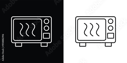 Ikon gelombang mikro untuk Aplikasi. Templat Desain Ikon.