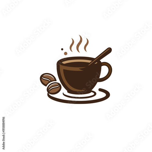 Hot Coffee Cup Illustration