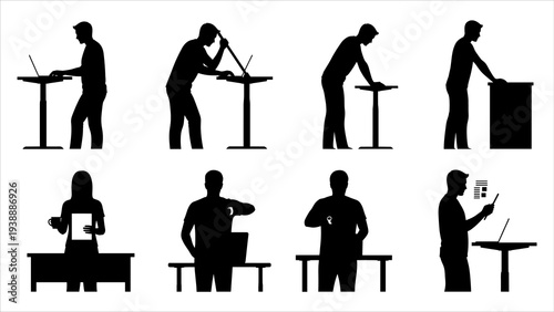People casting votes at polling stations depicted in minimalist silhouettes