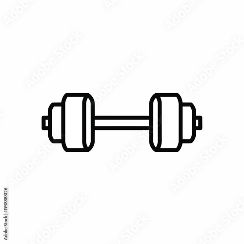 Simple Dumbbell Icon For Fitness And Gym Concepts