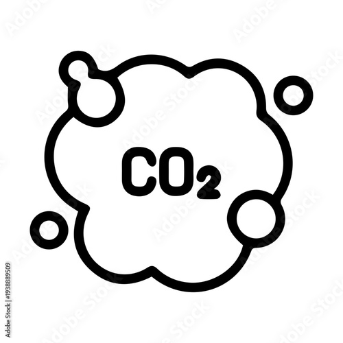 CO2 gas icon