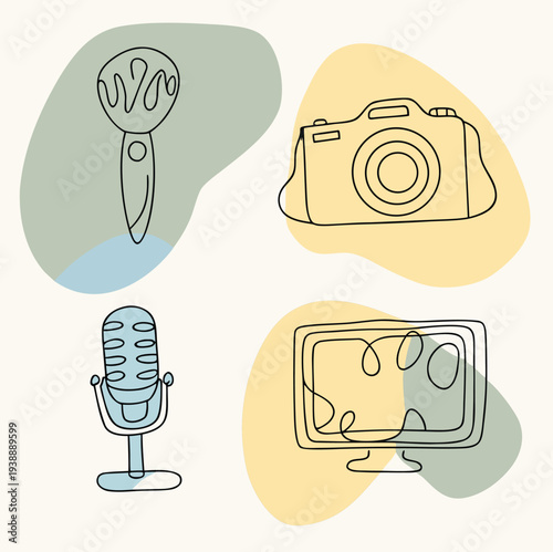 content creator essential sets doodle