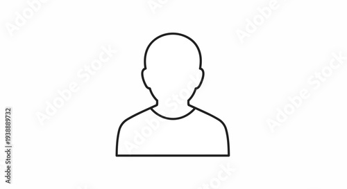 Simple Outline Icon Of A Person Silhouette