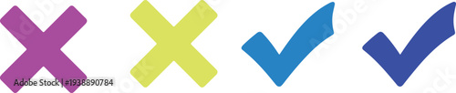 checkmark, cross, tick, wrong, correct, approval, reject, validation, symbol, icon, choice, decision, confirmation, option, interface, sign, vector, checklist, selection, indicator