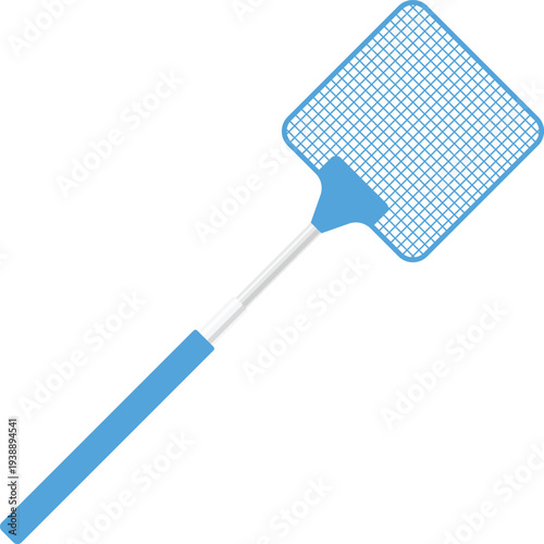 Manual Fly Swatter for Pest Control Flat Illustration Isolated on White Background