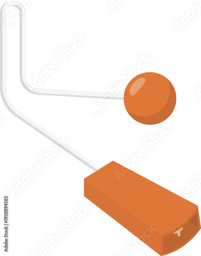 Vibraslap Percussion Instrument Flat Illustration Isolated on White Background