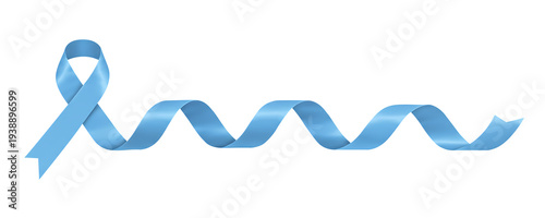 Light Blue Awareness Ribbon Wave Support Symbol Transparent Background