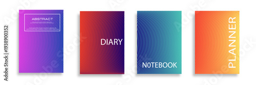 Minimal vector abstract cover notebook design. Planner and diary cover for print.