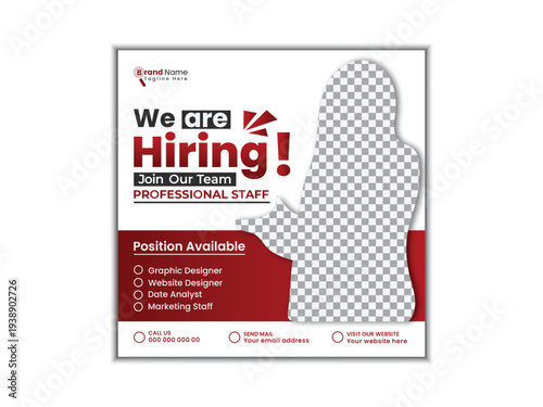 Creative professional Job Vacancy Social Media Template