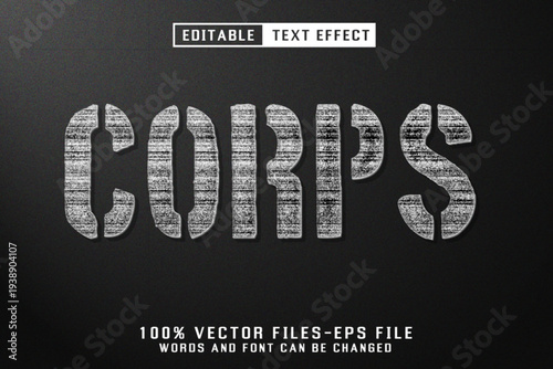 Corps Editable Text Effect