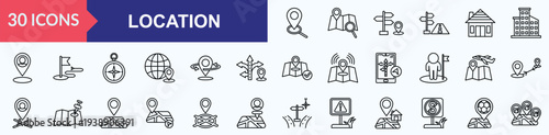 locatioan icons set