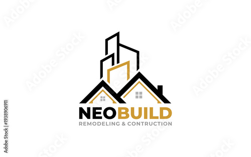 Illustration vector graphic of remodeling and construction, home repair and Building renovation logo design template