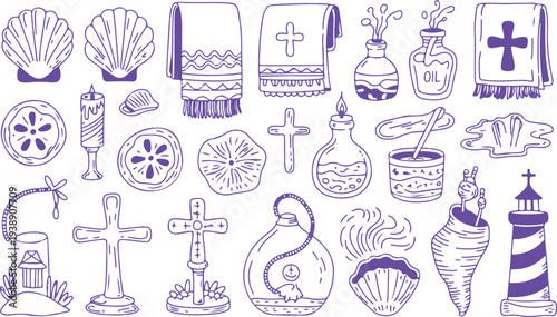 Coastal Christian Icon Set