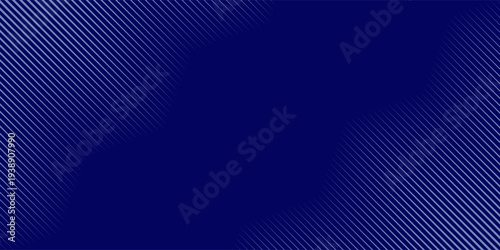 A minimal blue banner with round lines pattern gradient. Vector template.