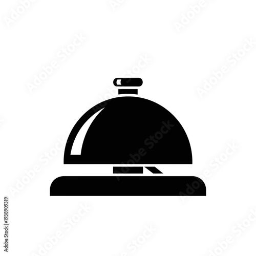 Hotel Service Bell Icon Reception Desk Ring Bell Vector Illustration