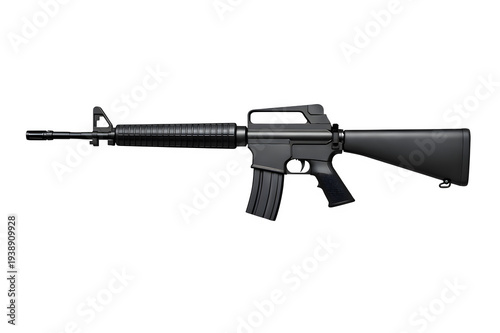Highly Detailed M16 Rifle Side Profile