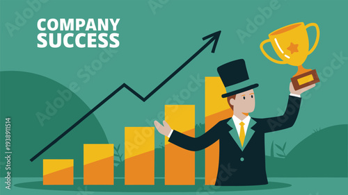 businessman with graph