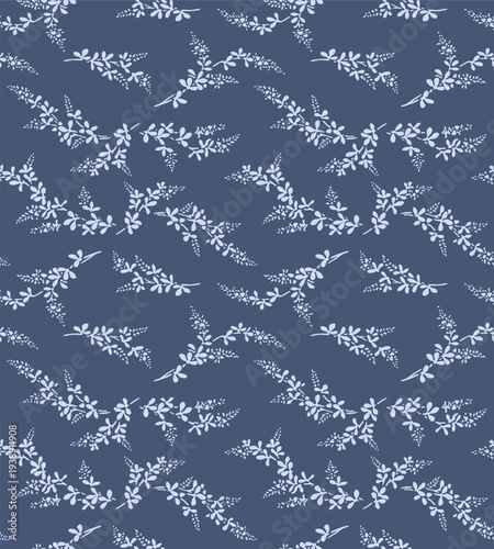 Japanese Tropical Bouquet Vector Seamless Pattern