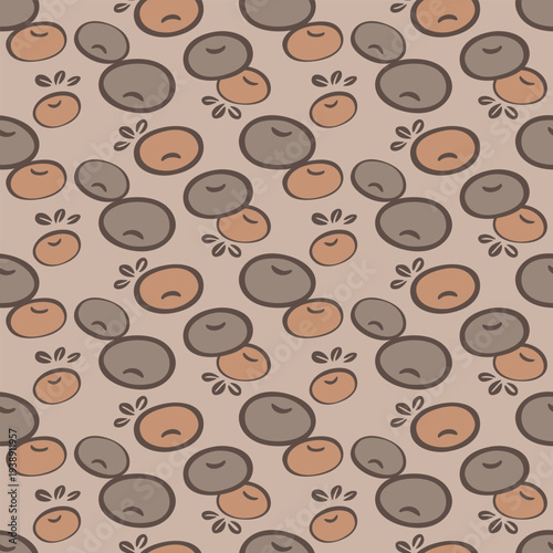 Japanese Orange Leaf Motif Vector Seamless Pattern