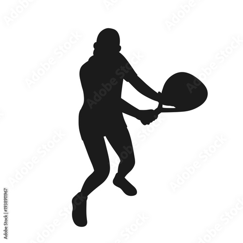 female padel or paddle tennis player silhouettes in different action poses. Ideal for sports graphics, fitness design, padel club promotion, training materials, logos, posters, active lifestyle