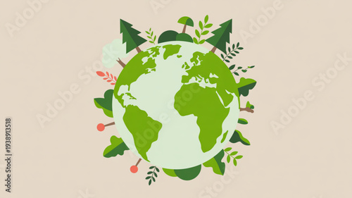 Vibrant desert landscape with palm trees tents and mountains at sunset warm orange hues