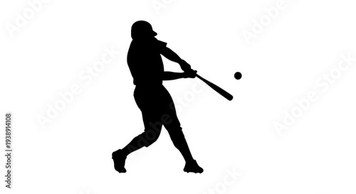 Baseball Player Hitting Ball with Bat 2.