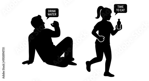 Contrast of modern communication habits between generations Vector, illustration