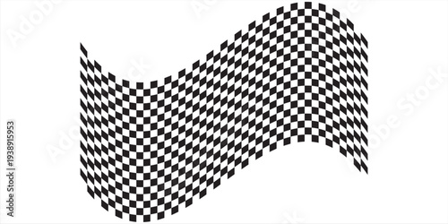 Racing flag grunge design of vector car race sport, auto rally and motocross.