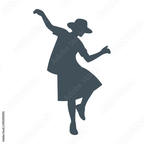 Woman Dancing Silhouette Female Figure Skirt.