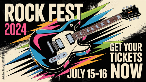 Electric guitar rock festival 2024 concert tickets july 15 16 music event