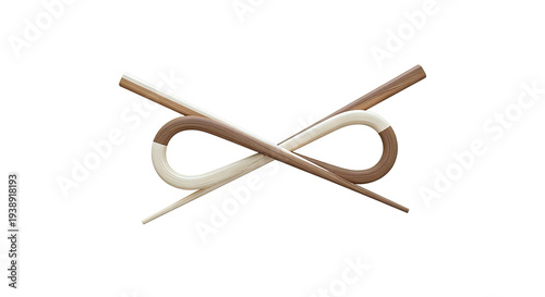 Abstract Wooden Sculpture with Intertwined Curves
