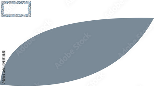 Lock and Key Border Frame with Interlocking Padlocks, Keys & Wavy Abstract Shapes, Representing Security, Data Protection & Access Control, Flat Vector Art in Blue Gray Tones, Blank Space Template.