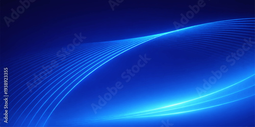 Abstract blue wave background featuring a futuristic design with smooth flowing lines and a motion curve pattern to create an energetic light vector illustration wallpaper