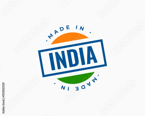 made in india seal background celebrate indian manufacturing business