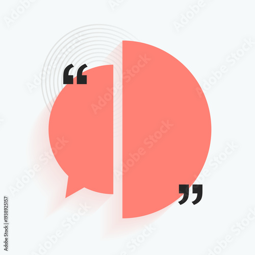 stylish quote chat box for web feedback or inspiration