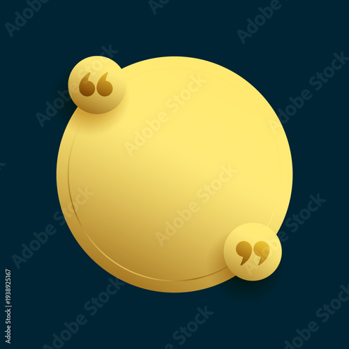 golden quote comment frame template for social media post