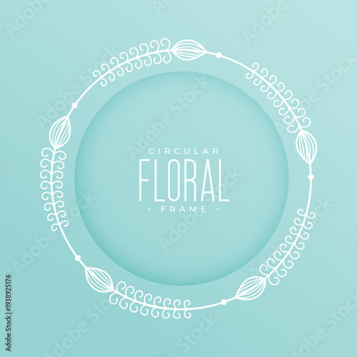 elegant and ethnic circular wreath background with blank space