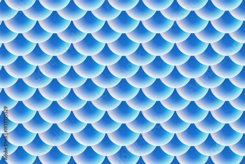 abstract white blue scallop fish scale pattern background