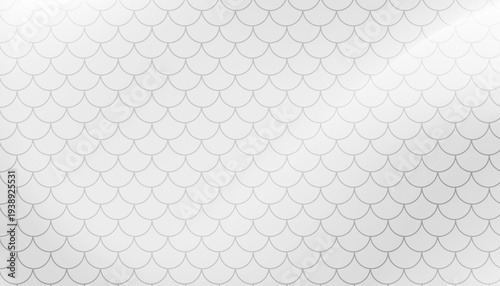 white and grey scallop mermaid scale pattern background