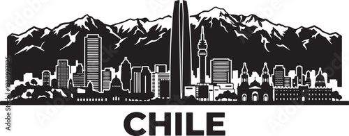 Modern cityscape of Chile with stunning mountain backdrop