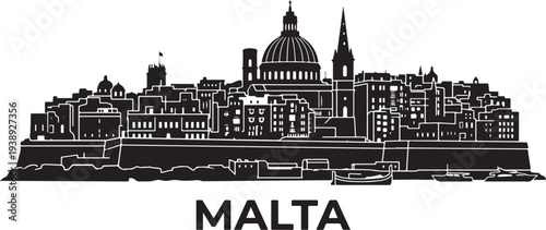 Stunning Malta cityscape with historic architecture by the sea
