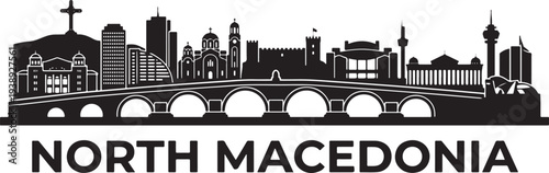 Stunning North Macedonia city skyline with diverse architecture