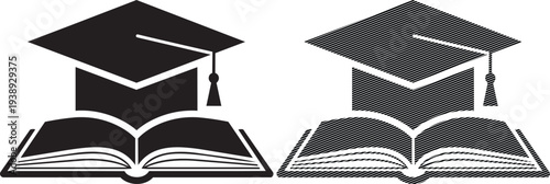 Graduation celebration with open books symbolizing academic achievement and knowledge