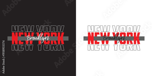 New York T-Shirt Design – NYC Skyline Streetwear Vector Graphic for Apparel