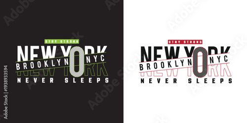 New York T-Shirt Design – NYC Skyline Streetwear Vector Graphic for Apparel