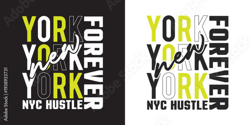New York T-Shirt Design – NYC Skyline Streetwear Vector Graphic for Apparel