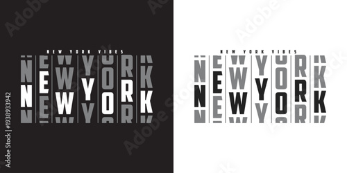 New York T-Shirt Design – NYC Skyline Streetwear Vector Graphic for Apparel