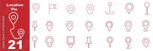 Set of location pin icons. location pin place marker. Location icon. Map marker pointer icon set. Modern map markers. Pin icon vector isolated on white background. Vector illustration, eps