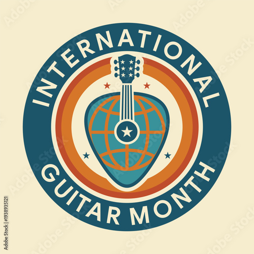 Celebrating International Guitar Month Logo